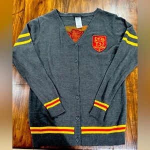 Harry Potter Junior Women's Gryffindor Cardigan Knit Sweater Size L